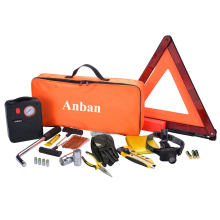 Roadside Assistance Kit Auto Road Safety Tool Bag Portable Roadside Car Emergency Kit with Air Compressor